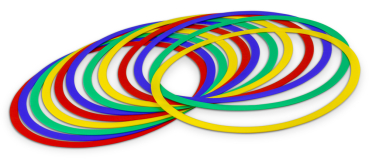 Preview: 10er Set Koordinationsringe in Aufbewahrungstasche