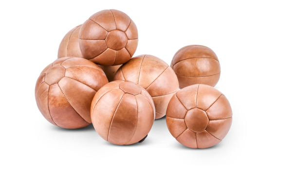 Medizinbälle aus Leder