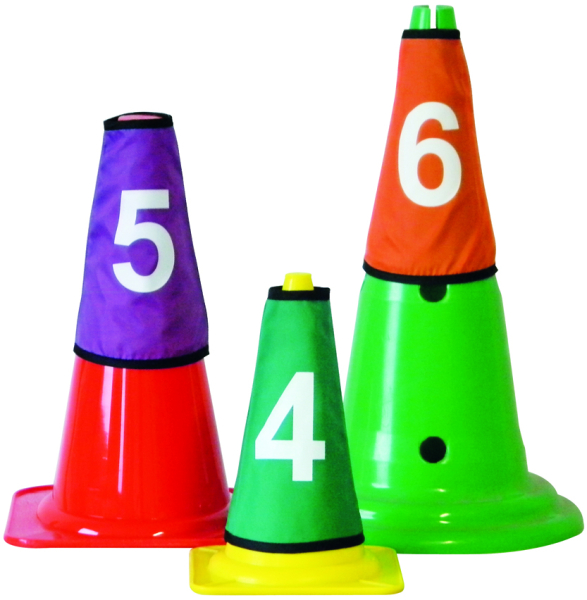 Zahlenüberzieher 1-10 für Markierungskegel